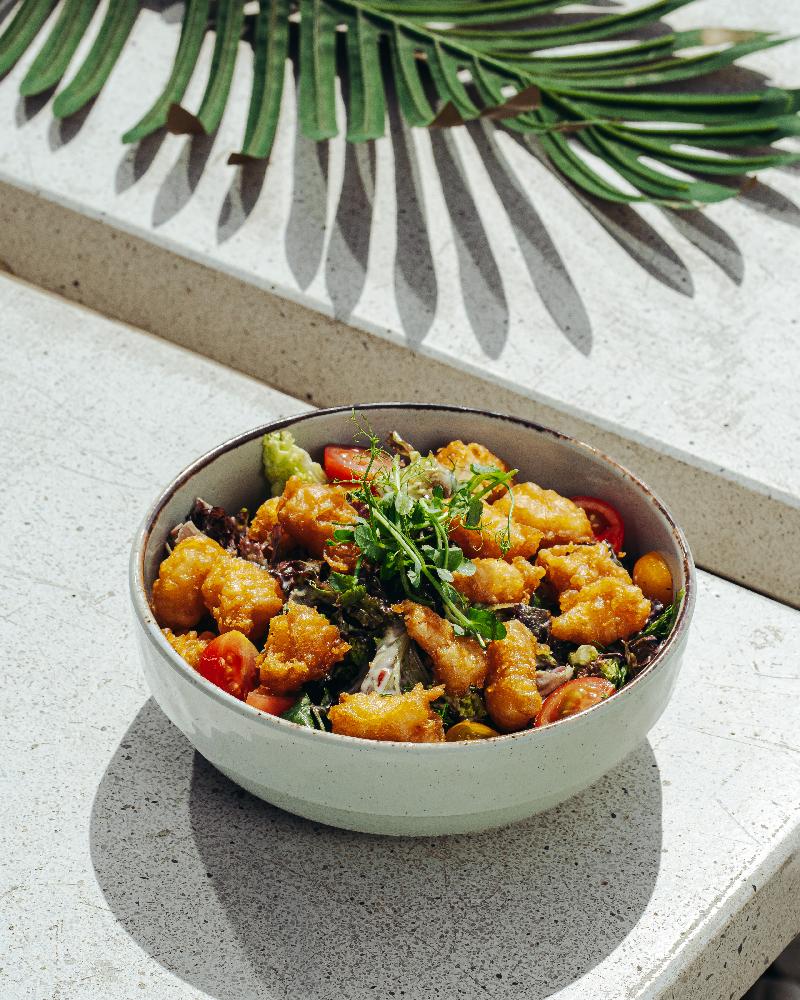 Pear Salad with Mediterranean Greens